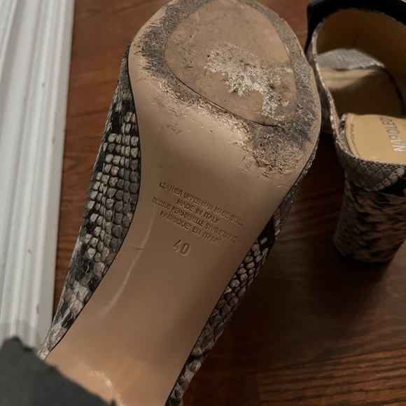 𝅺NAPOLEON snake print sandal size 10 leather made italy - Picture 6 of 7